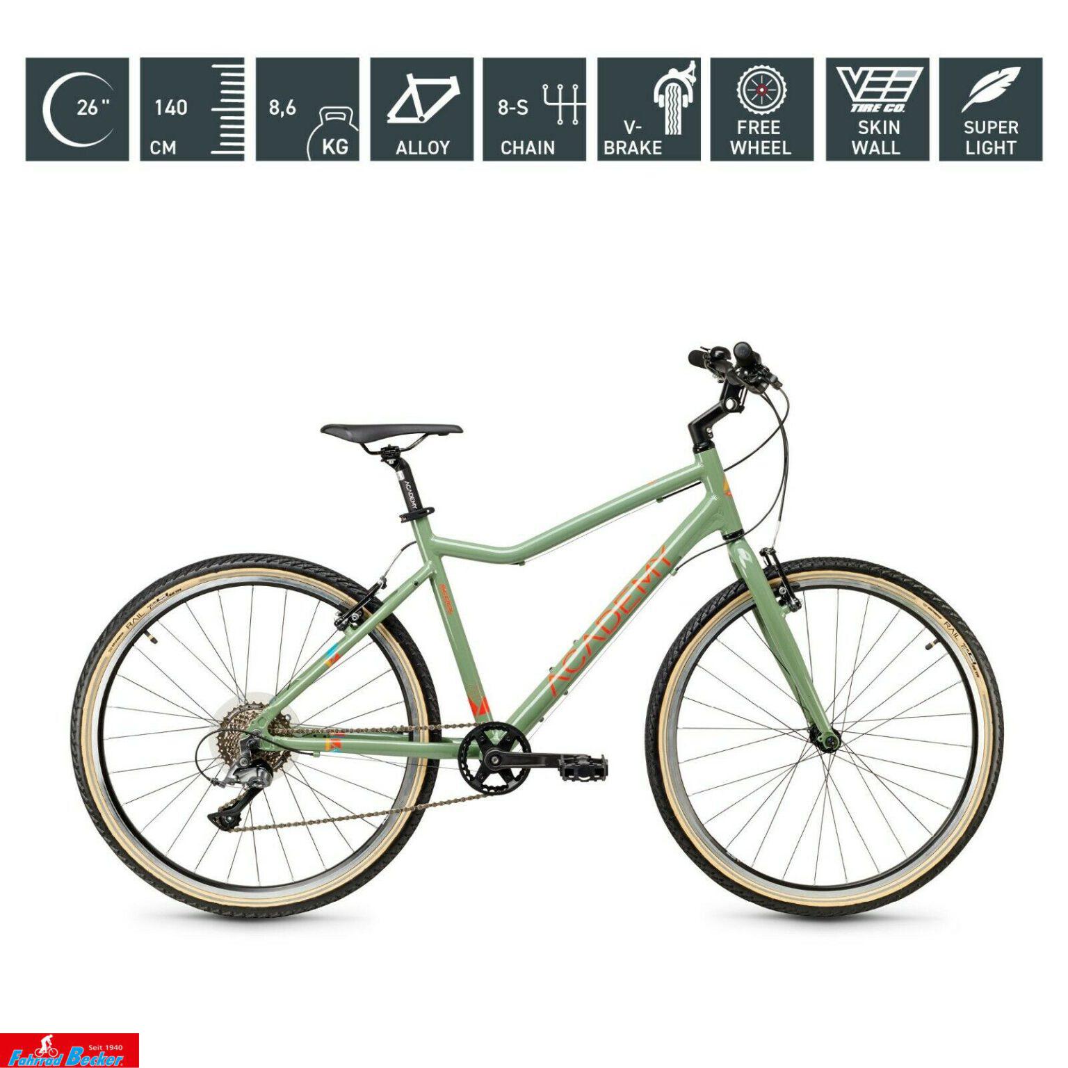 ACADEMY Grade 6 26R Kinder Fahrrad 26 zoll Oliv Grün